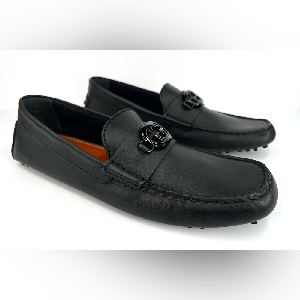 Gucci Love Parade GG Logo Resin Men Driver Loafers UK 13  - US 13.5 - EU 47